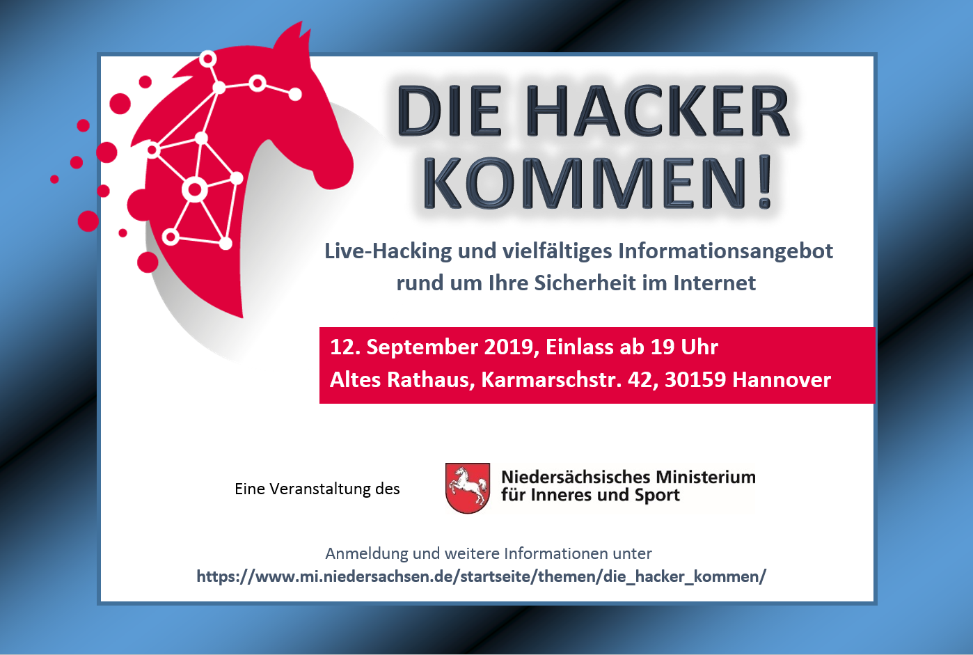 Dsin ist zu Gast bei Die Hacker kommen am 12. September im Alten Rathaus Hannover